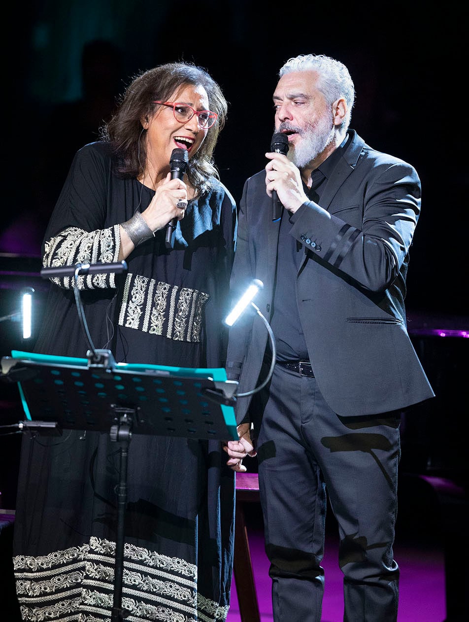 Η Μαρία Φαραντούρη και ο Τάσης Χριστογιαννόπουλος στο Μέγαρο Μουσικής Αθηνών