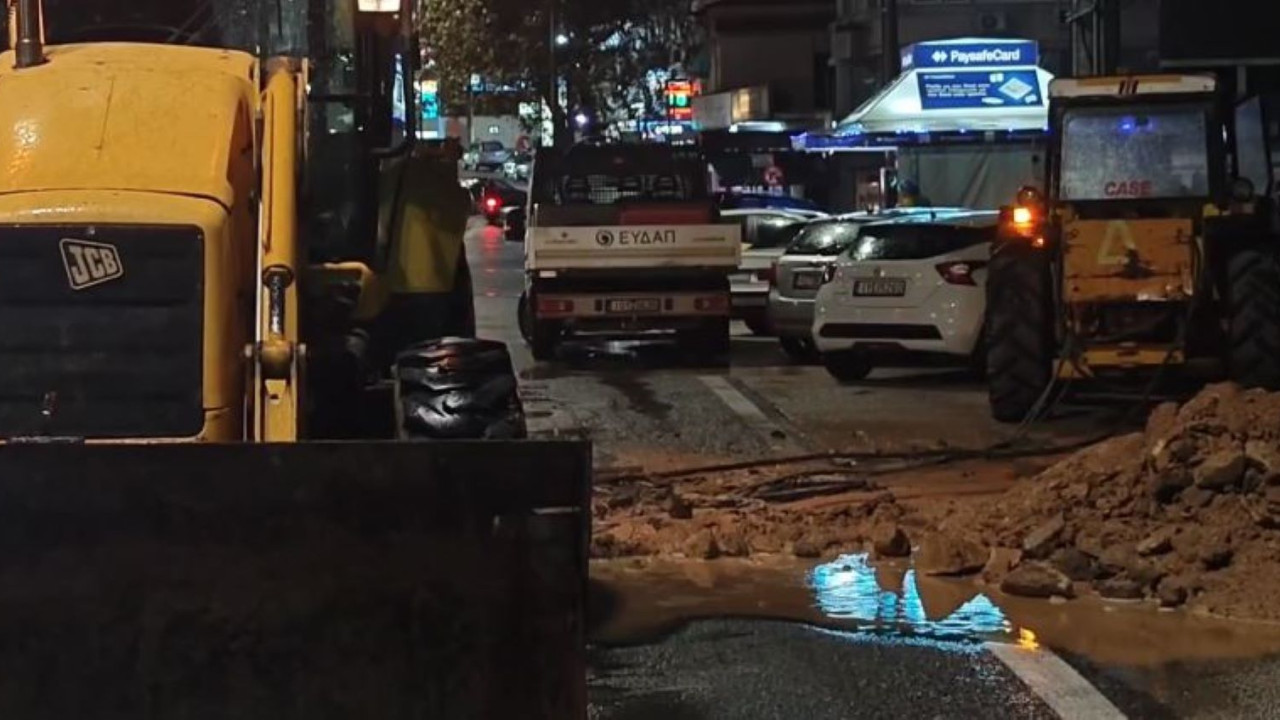 Θραύση αγωγού στα Μελίσσια - Αποκαταστάθηκε η κυκλοφορία στη Δημοκρατίας