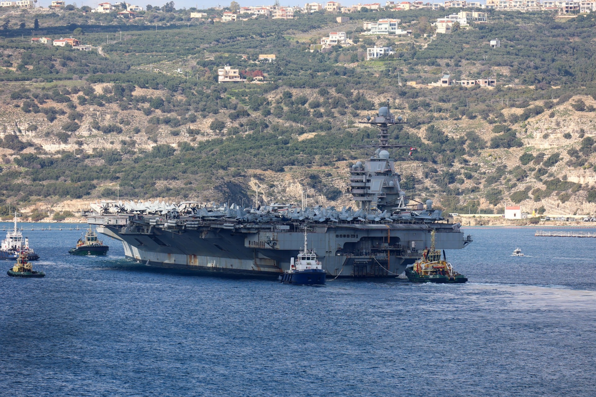 Έφτασε στη Σούδα το USS Gerald R. Ford μεγαλύτερο αεροπλανοφόρο στον κόσμο