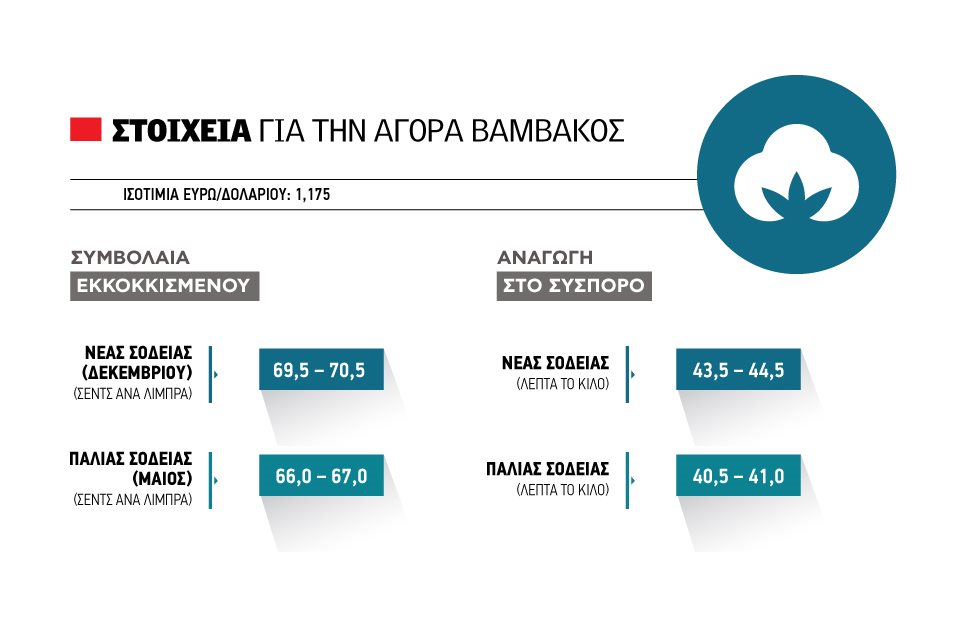 Ανοδικά το βαμβάκι μετά το πάρε-δώσε με τους δασμούς Τραμπ, 44 λεπτά το σύσπορο ενόψει προπωλήσεων