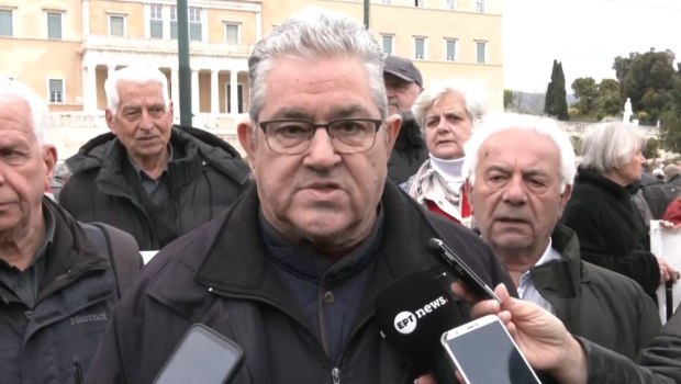 Στο συλλαλητήριο των συνταξιούχων ο Κουτσούμπας - «Καταβολή 13ης-14ης σύνταξης, κατάργηση της εισφοράς αλληλεγγύης»