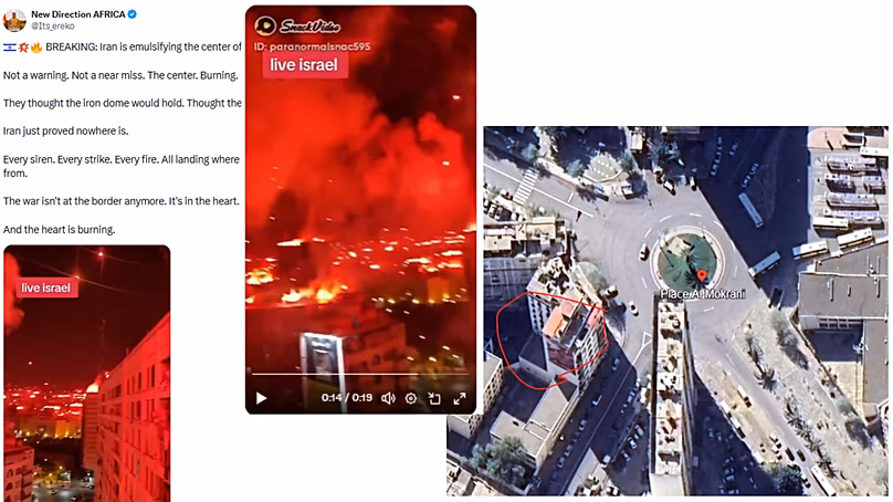 Image claimed to show Tel Aviv is actually from Algeria. 