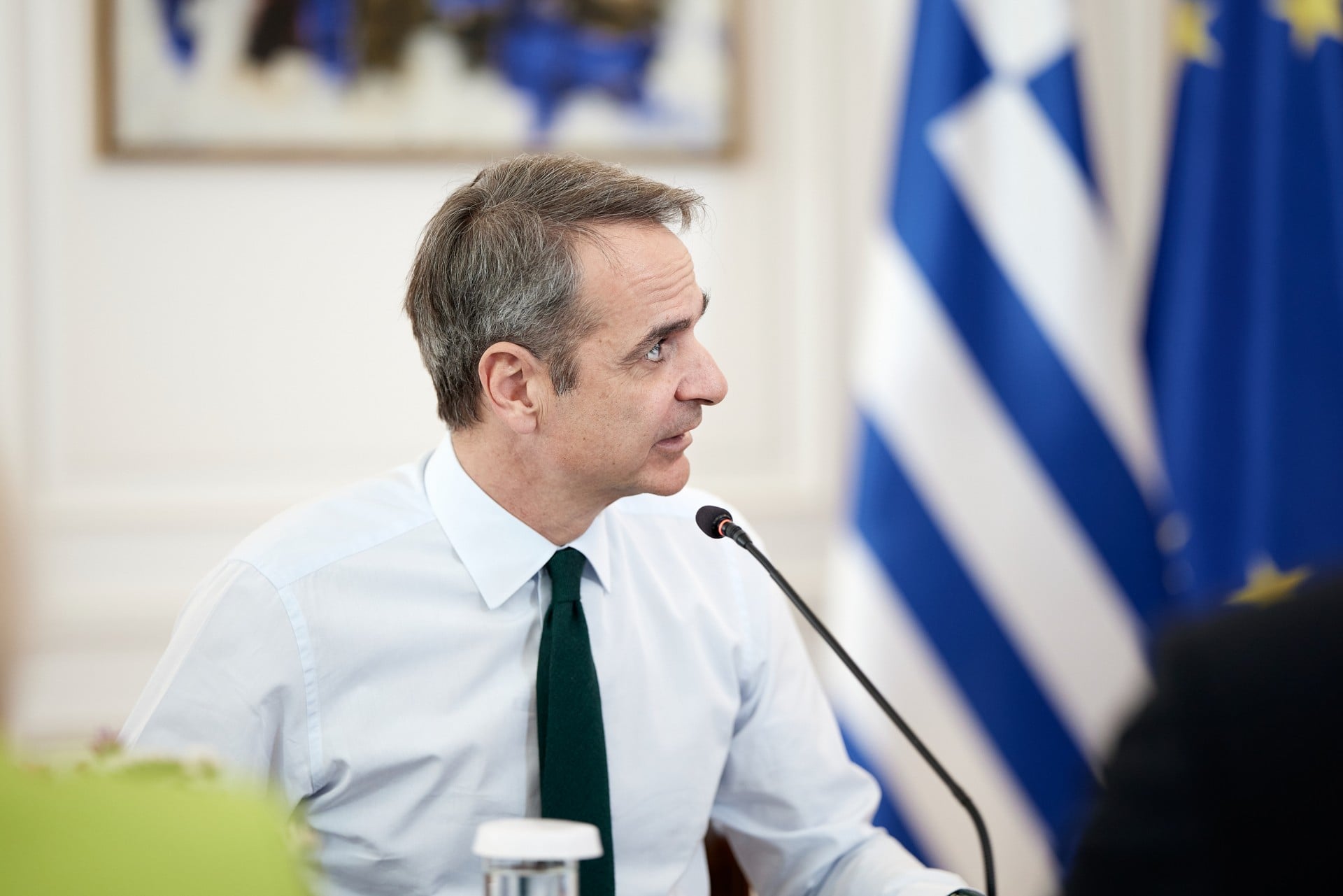 Κατ’ιδίαν ενημέρωση των πολιτικών αρχηγών από τον Κ. Μητσοτάκη για τη Μέση Ανατολή