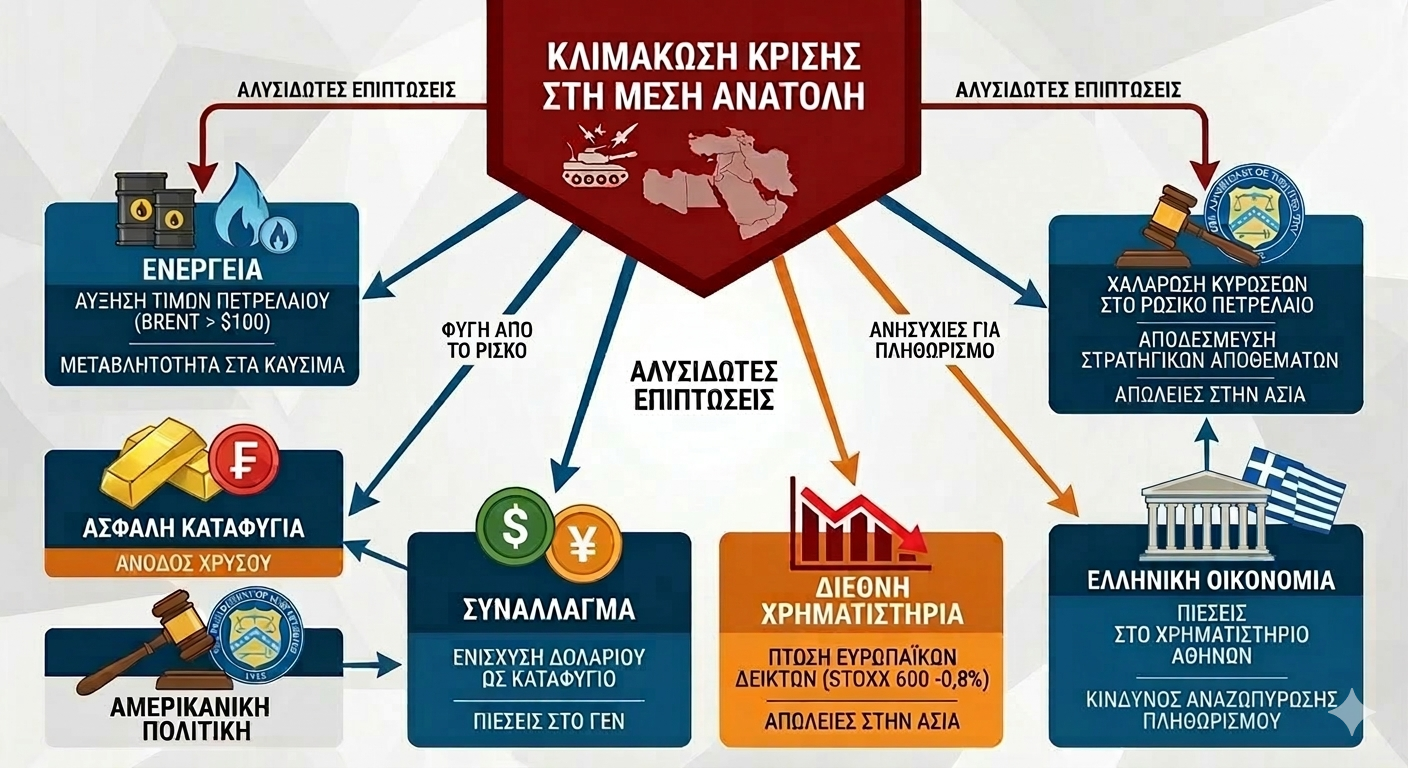Πιέσεις σε χρηματιστήρια και ενέργεια –Αναταραχή λόγω Μέσης Ανατολής – News.gr