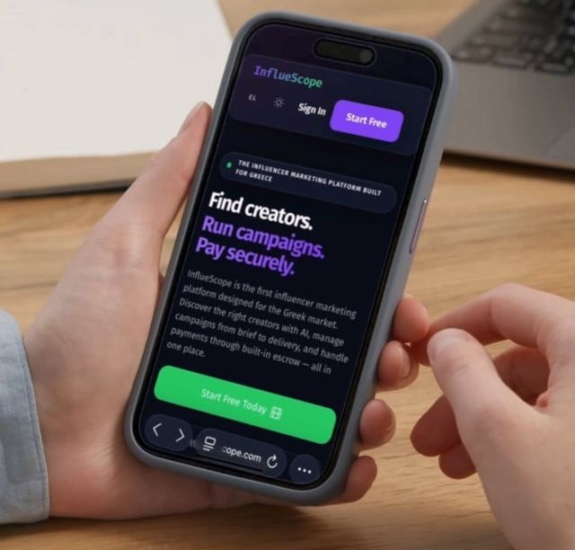 Η InflueScope λανσάρει την πρώτη AI-powered πλατφόρμα influencer marketing στην Ελλάδα