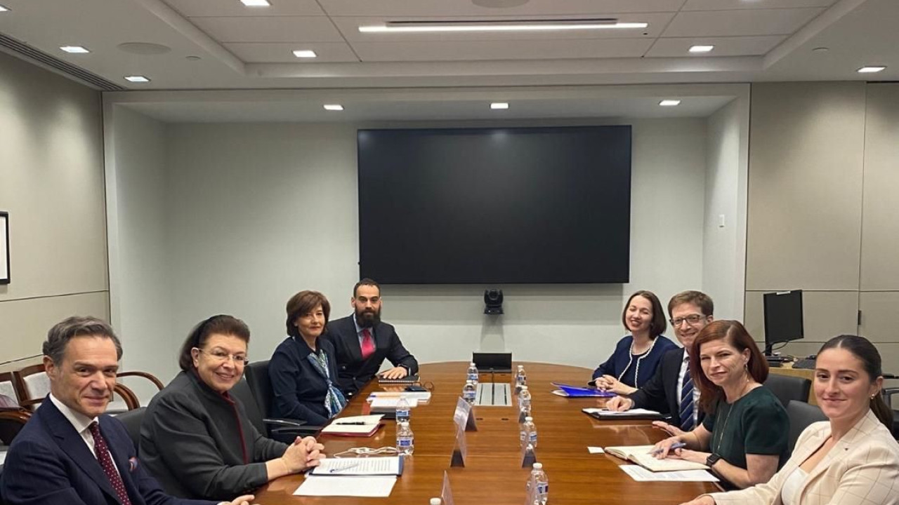 Στην Ουάσινγκτον η Λίνα Μενδώνη - Συνάντηση εργασίας στο State Department