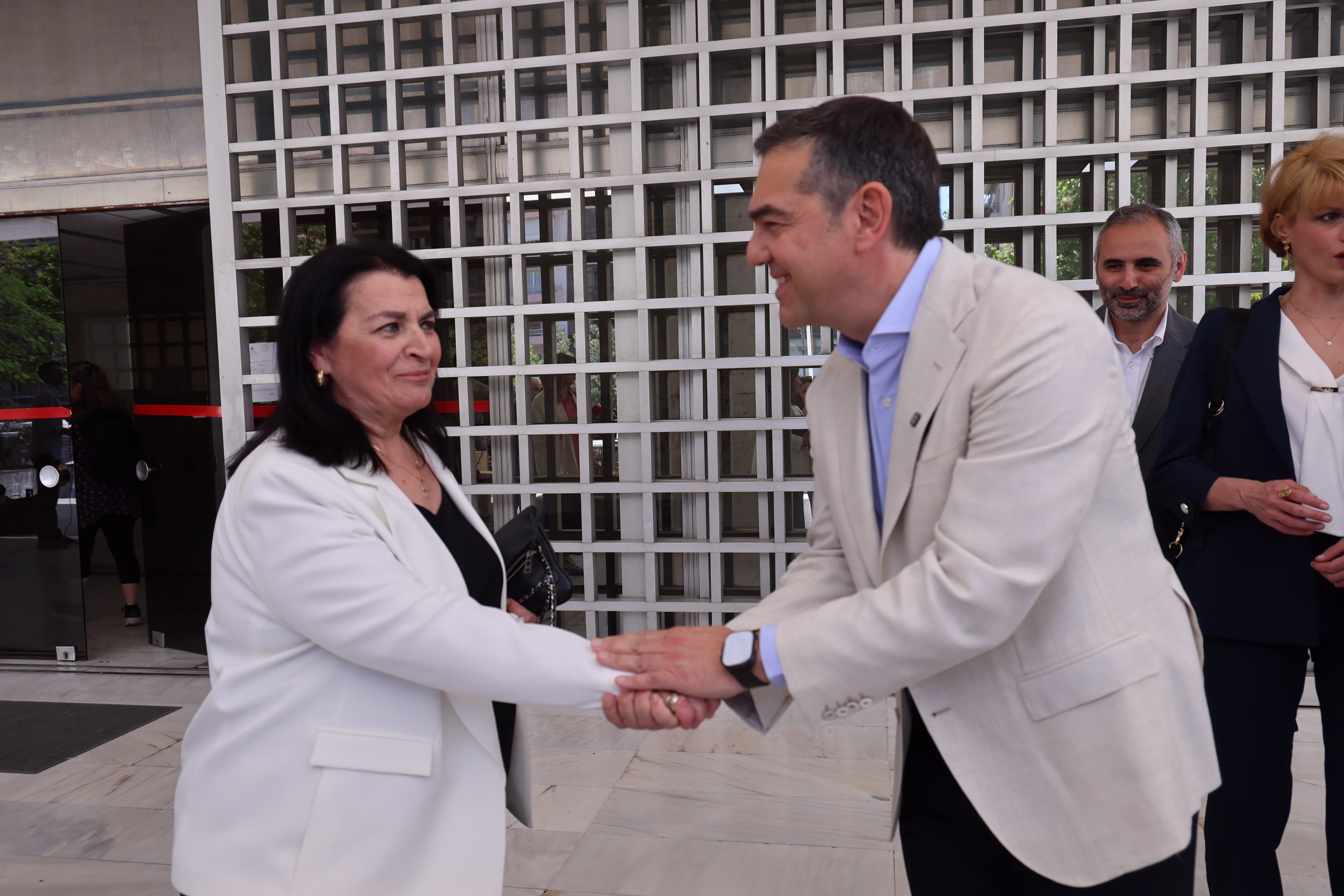 Ο Αλέξης Τσίπρας με τη Μαρία Λεπενιώτη
