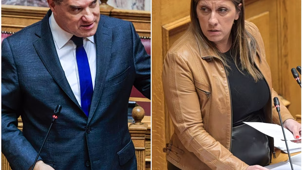 Σε «καφενείο» μετέτρεψαν πάλι τη Βουλή Γεωργιάδης - Κωνσταντοπούλου: «Είσαι αισχρή» - «Είσαι φασίστας»