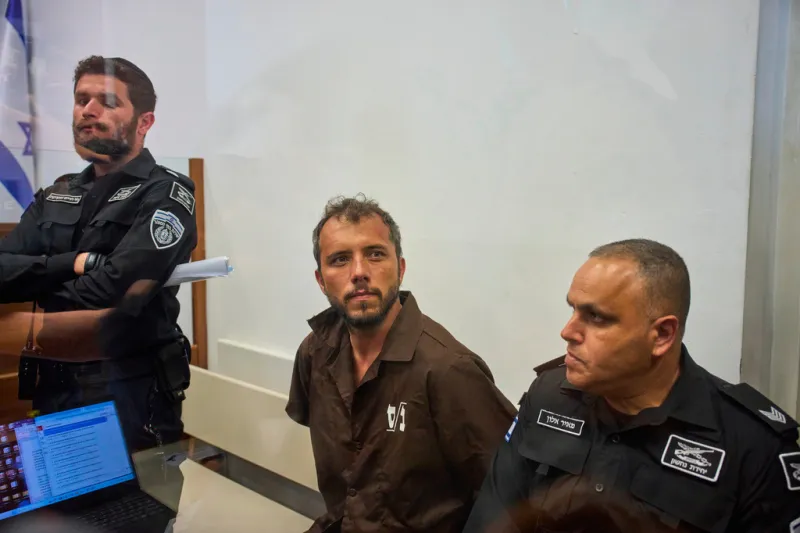 Brazilian activist Thiago Ávila, center, a member of the Global Sumud Flotilla