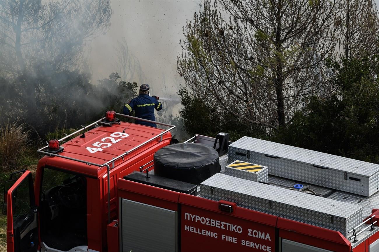 Ελεώνας Θηβών: Οριοθετήθηκε η πυρκαγιά