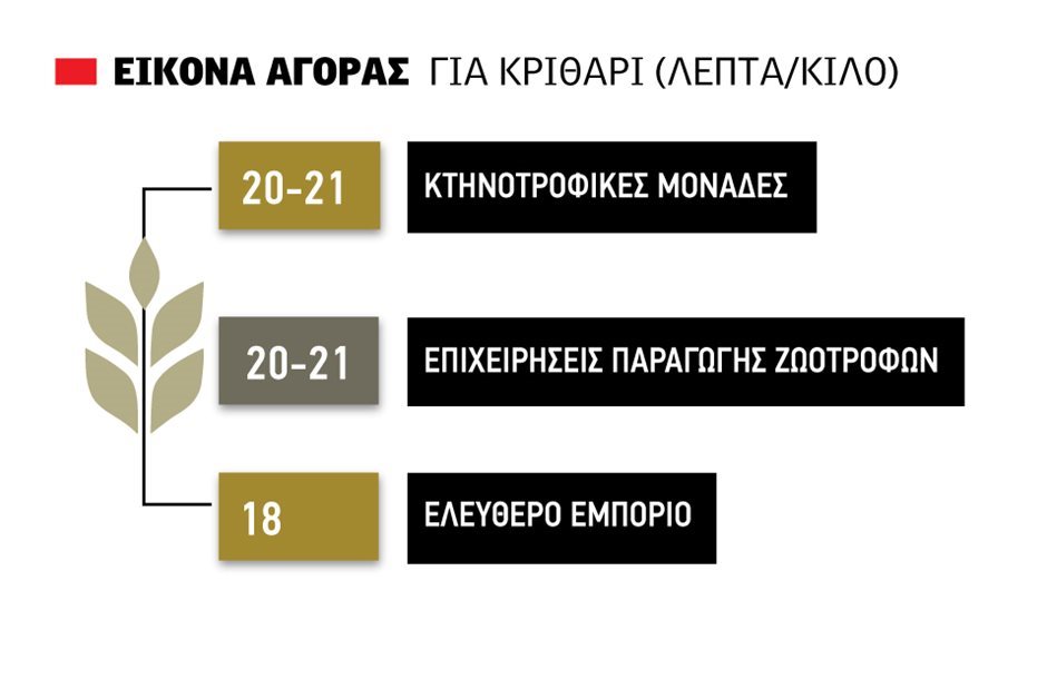 Προκαταβολή 18 λεπτά στο κριθάρι δίνει ο Αγροτικός Συνεταιρισμός Βόλου