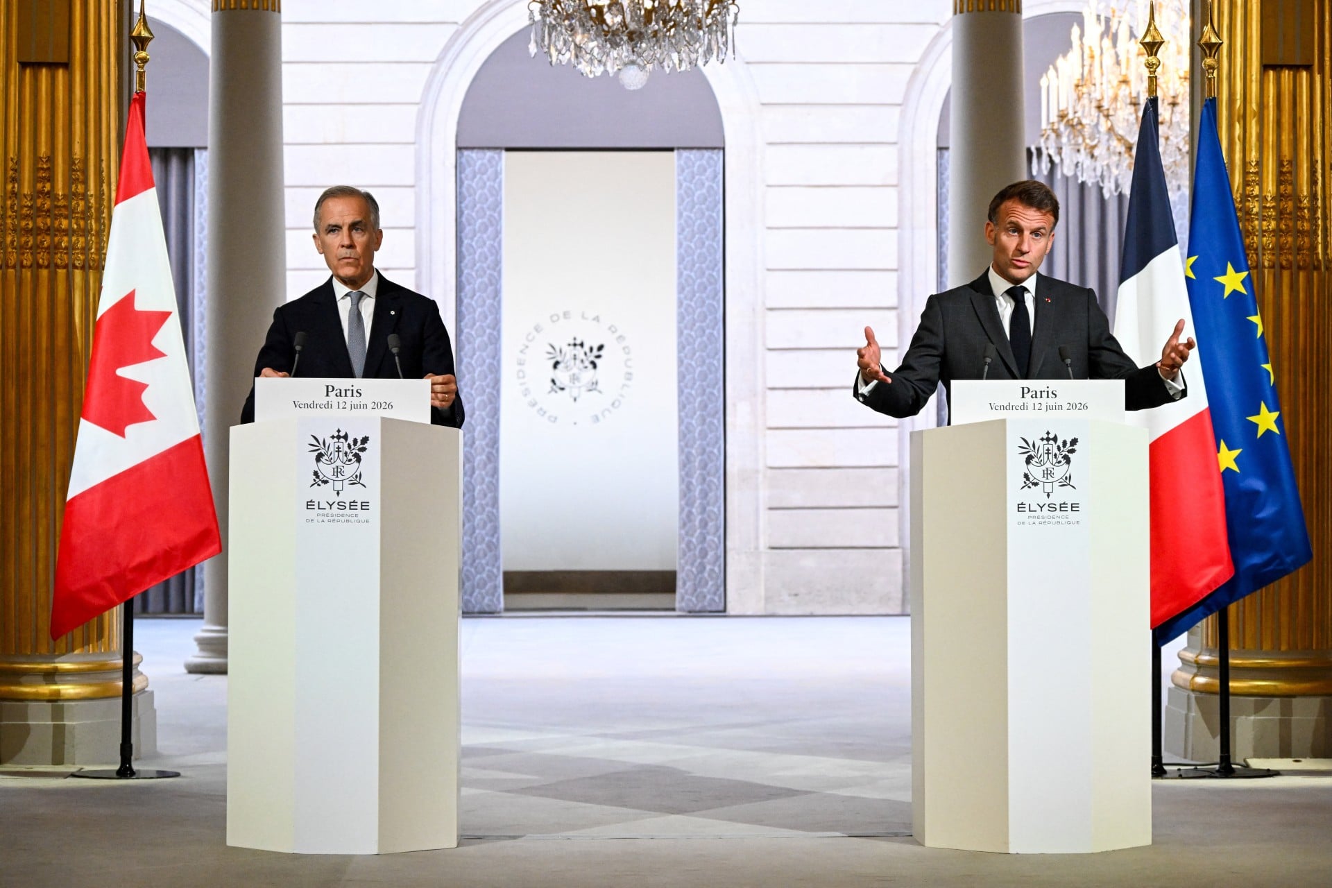 Μακρόν και Κάρνεϊ επανέλαβαν τη δέσμευσή τους να επιταχύνουν την «προσέγγιση» μεταξύ Ευρώπης και Καναδά