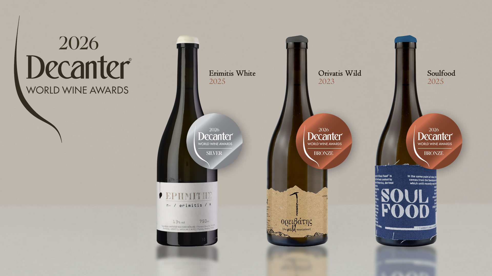 Έξι διεθνή μετάλλια για το Akriotou Microwinery σε Decanter και IWSC