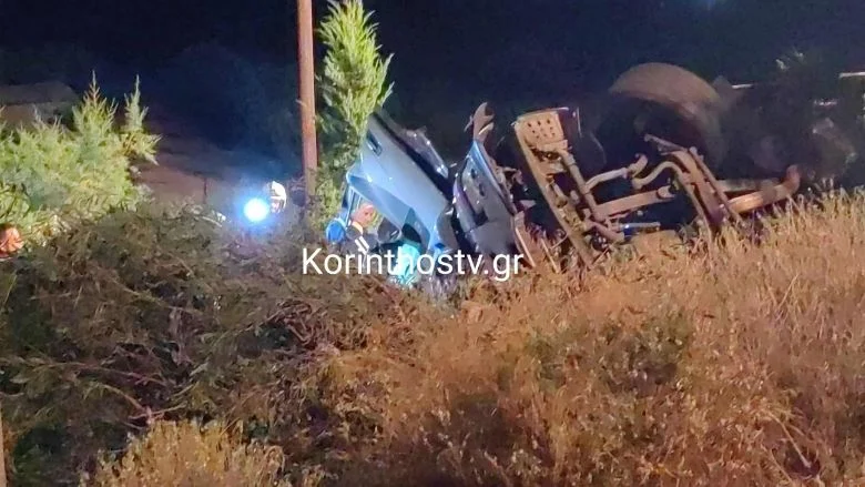 Ανατροπή νταλίκας – Νεκρός ο 52χρονος οδηγός