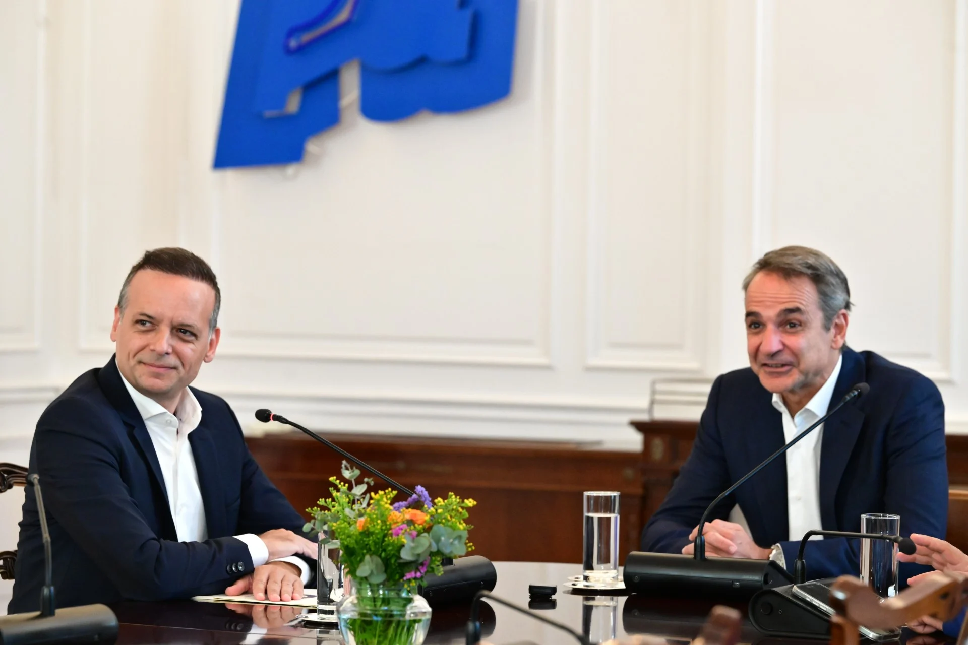 Συνάντηση Μητσοτάκη και Δούκα στο Μαξίμου