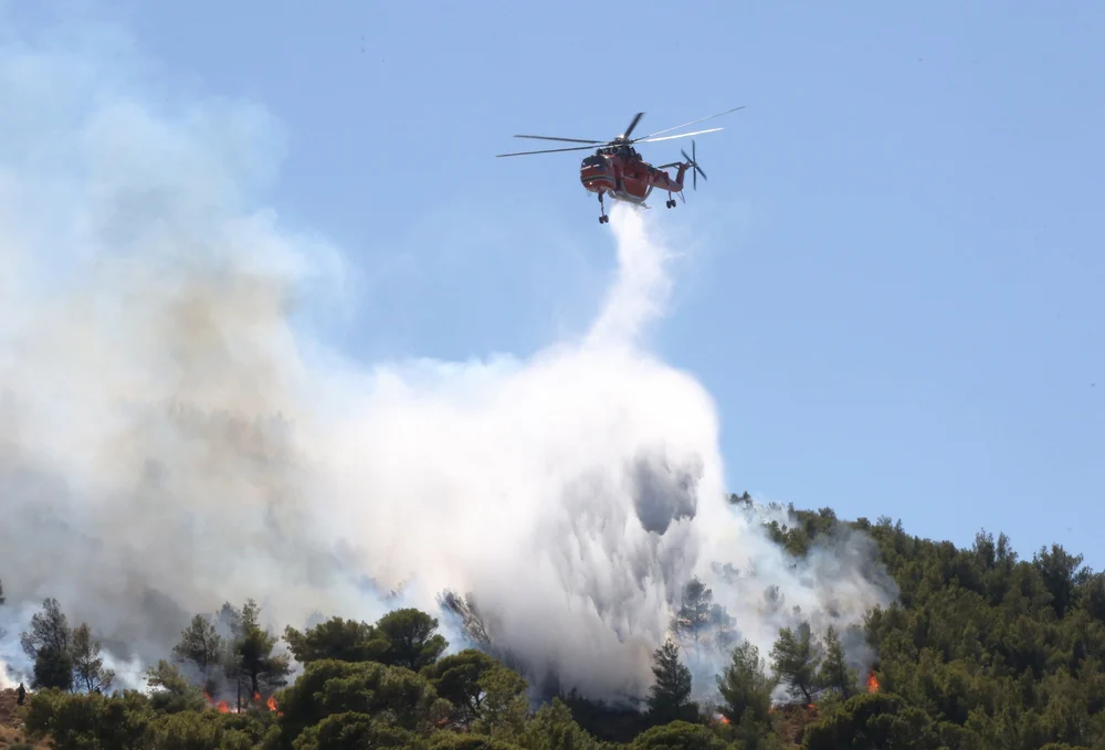Φωτιά τώρα στις Nεραντζιές Αιγιαλείας Αχαΐας