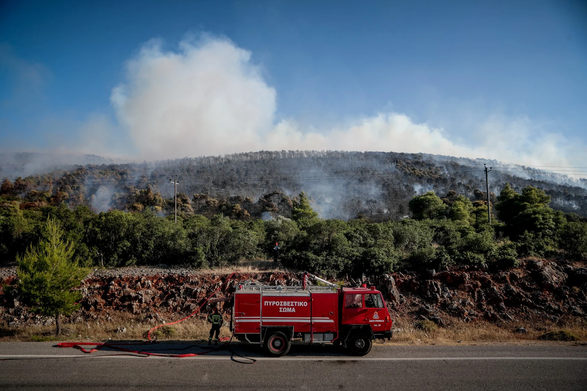Οινόη: Χωρίς ενεργό μέτωπο η φωτιά