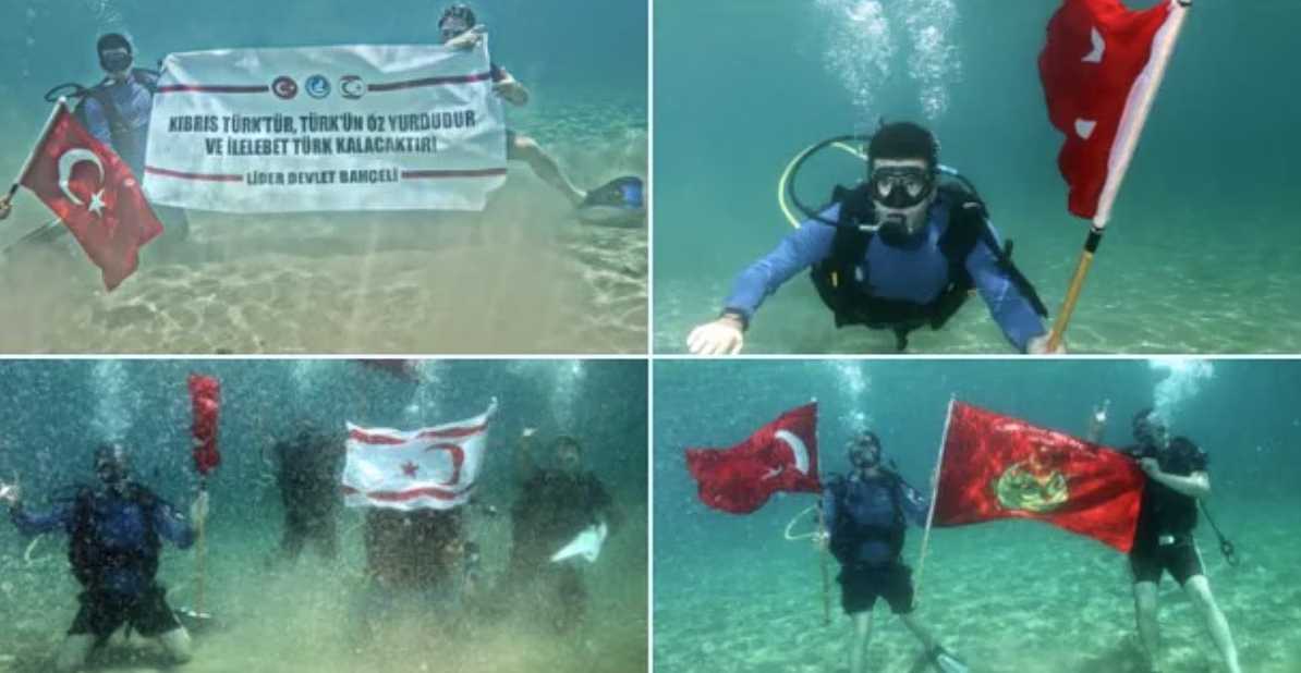 «Η Κύπρος είναι τουρκική»: Υποβρύχια πρόκληση των Γκρίζων Λύκων στην επέτειο της εισβολής