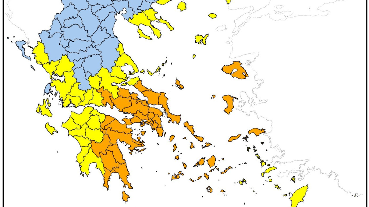 Φωτιές: Πολύ υψηλός κίνδυνος σε Αττική, Εύβοια, Κρήτη, νησιά Αιγαίου αύριο