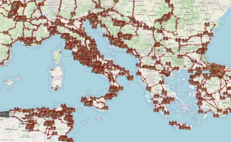 Ο οδικός ψηφιακός χάρτης της Ρωμαϊκής Αυτοκρατορίας