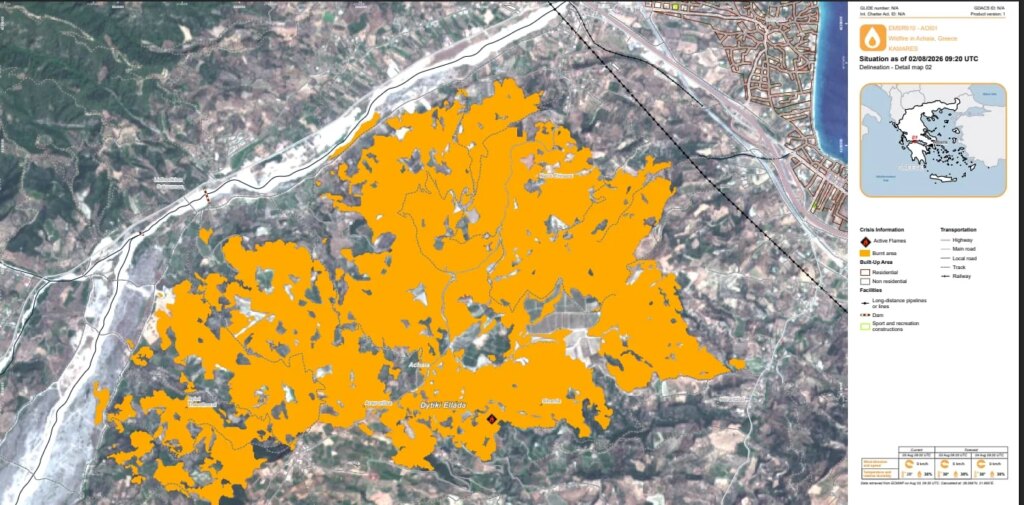 Περισσότερα από 7000 στρέμματα η πληγείσα έκταση από την πυρκαγιά στην Αιγιάλεια