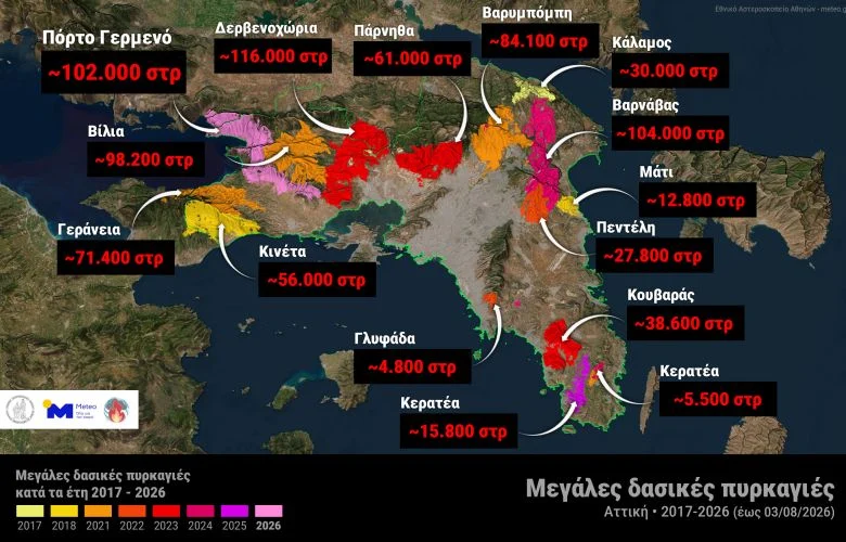Το 42% των δασών της Αττικής κάηκε τα τελευταία δέκα χρόνια – News.gr