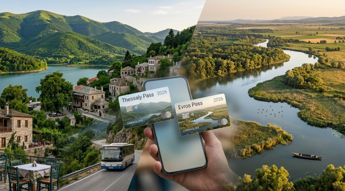 «Thessaly Pass 2026» & «Evros Pass 2026» - Άυλη ψηφιακή κάρτα 200 € και 250 € — Αιτήσεις από 24 έως 28 Σεπτεμβρίου, ποιοι είναι δικαιούχοι