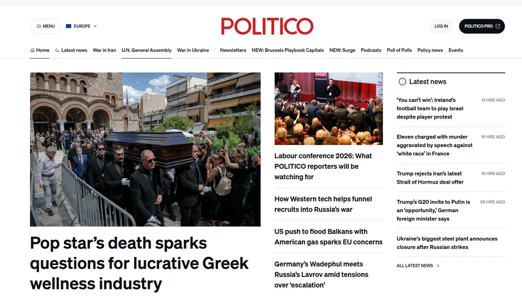 Γιώργος Μαζωνάκης: Πρώτο θέμα στο Politico ο θάνατός του - Τα ερωτήματα για τα κέντρα ευεξίας και η αναφορά στον Γεωργιάδη