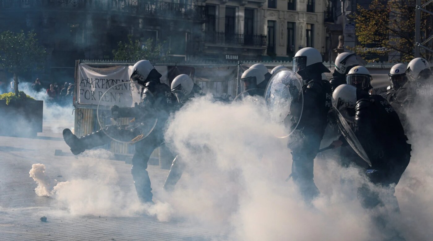 Συγκρούσεις διαδηλωτών και αστυνομίας στις Βρυξέλλες (Βίντεο)